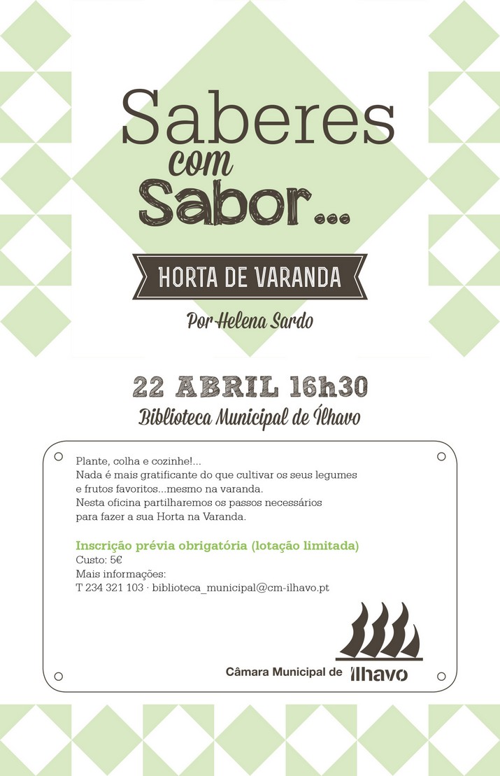 Saberes com Sabor…horta de varanda