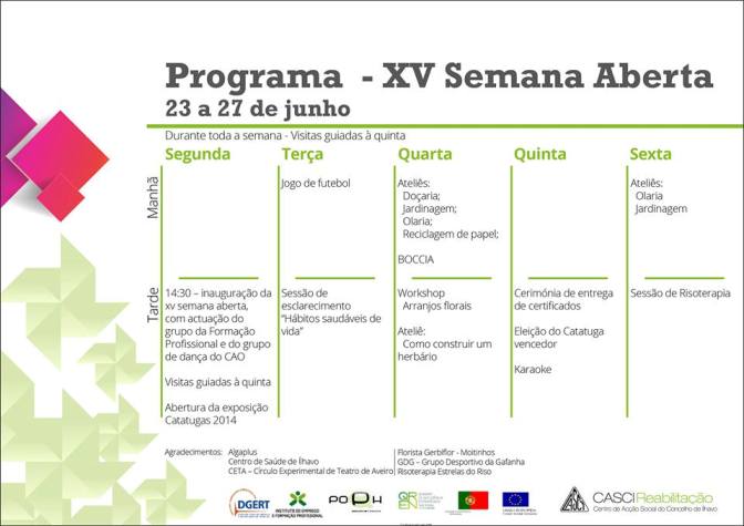 XV Semana Aberta do CASCI