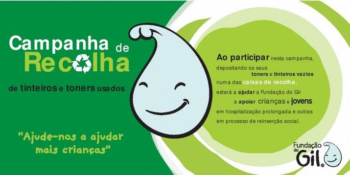 Reciclagem de tinteiros e tonners (também) ajuda Fundação do Gil