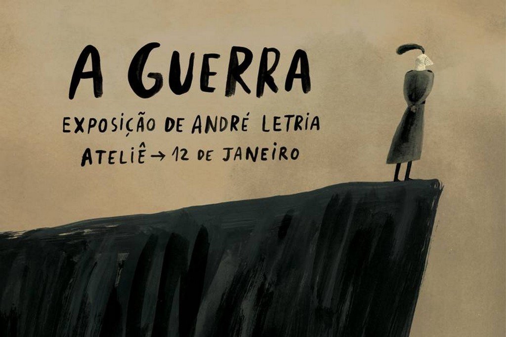 Originais de ilustração do livro "A Guerra", de André Letria, em exposição na Biblioteca Municipal