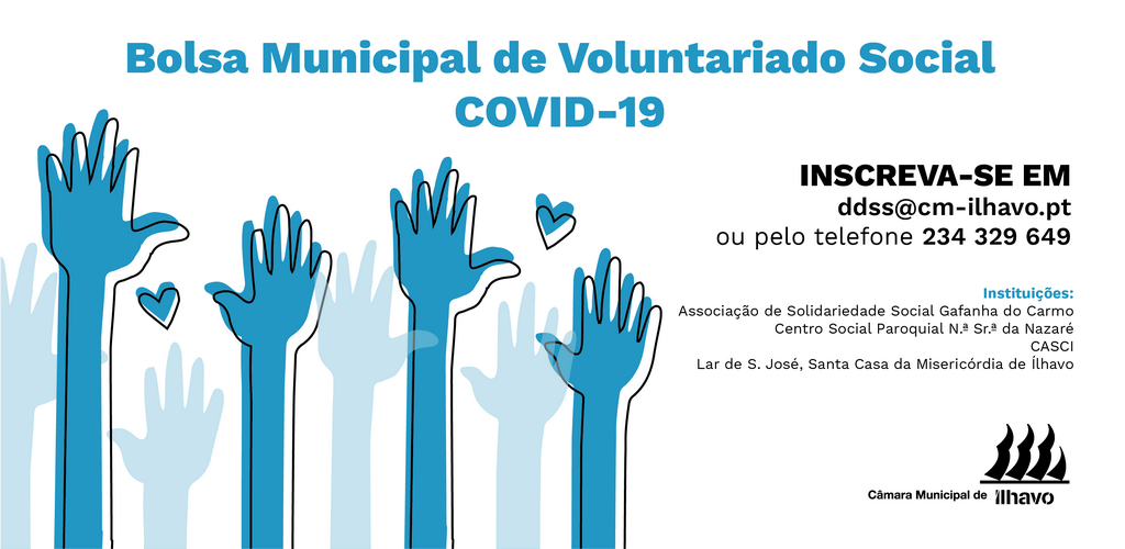 COVID-19: Câmara Municipal de Ílhavo cria bolsa de voluntariado