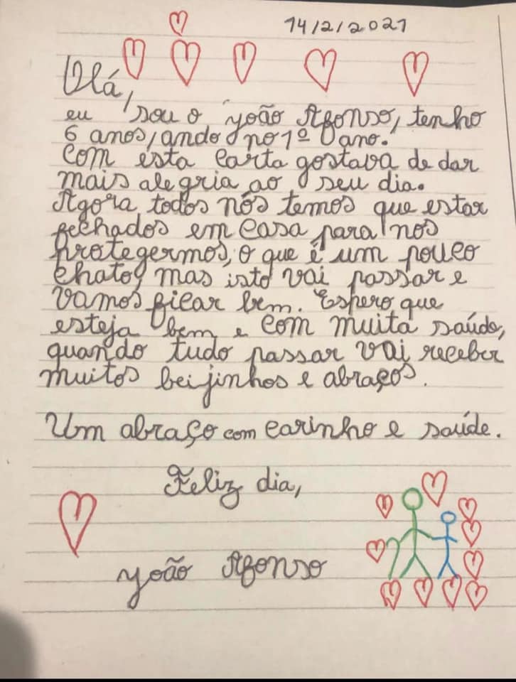 100 jovens escrevem cartas de amor a idosos do Município