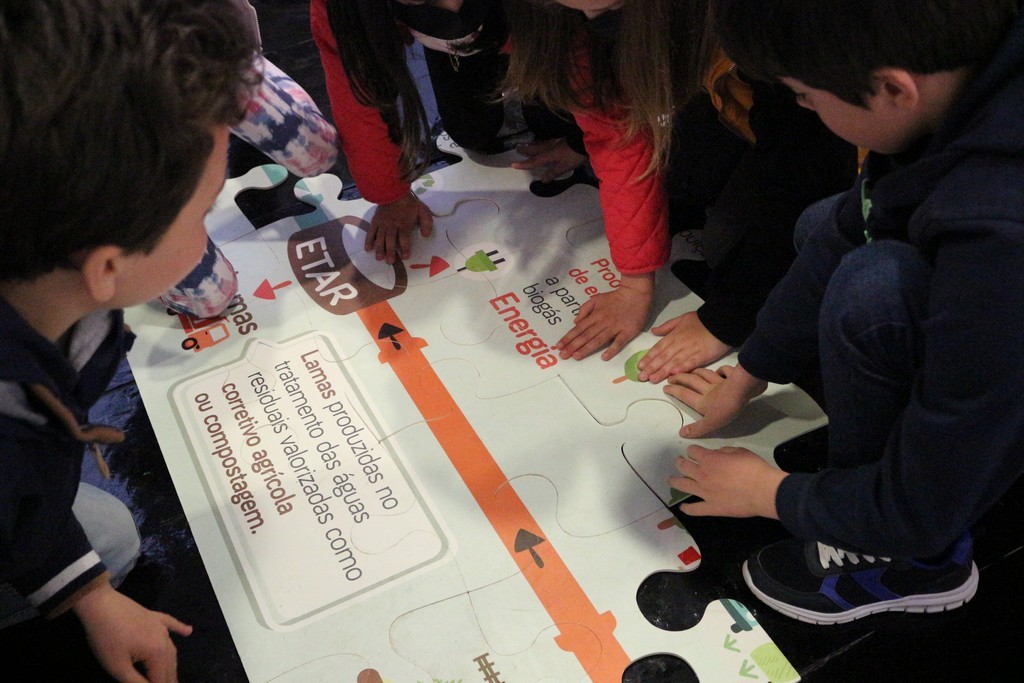 Em Ílhavo, alunos constroem puzzle gigante do ciclo urbano da água
