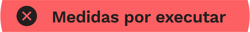 Imagem a vermelho com o t&iacute;tulo: Medidas por Executar