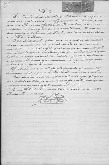 Ata da PGP, 1922-09-30