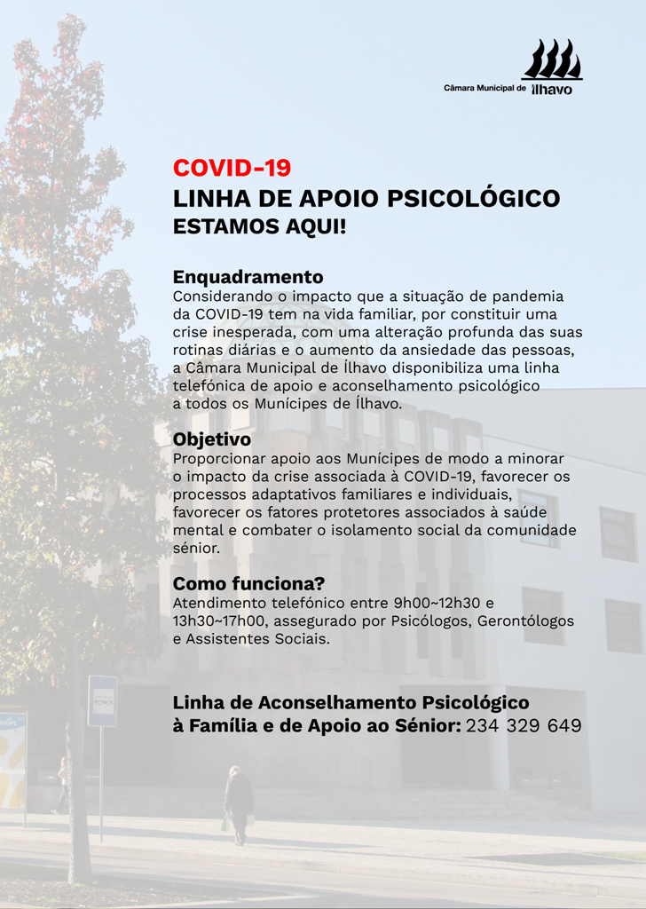 Linha de Apoio Psicol&oacute;gico COVID-19